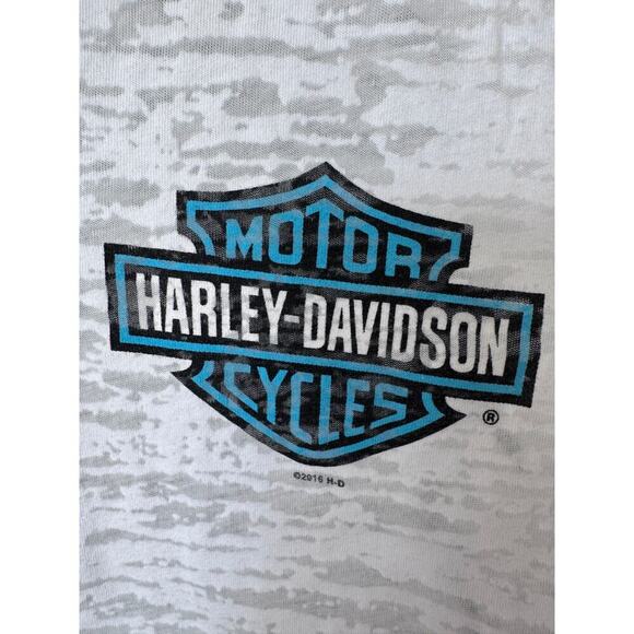 Harley-Davidson Womens Chicago White Biker Top - Picture 3 of 5